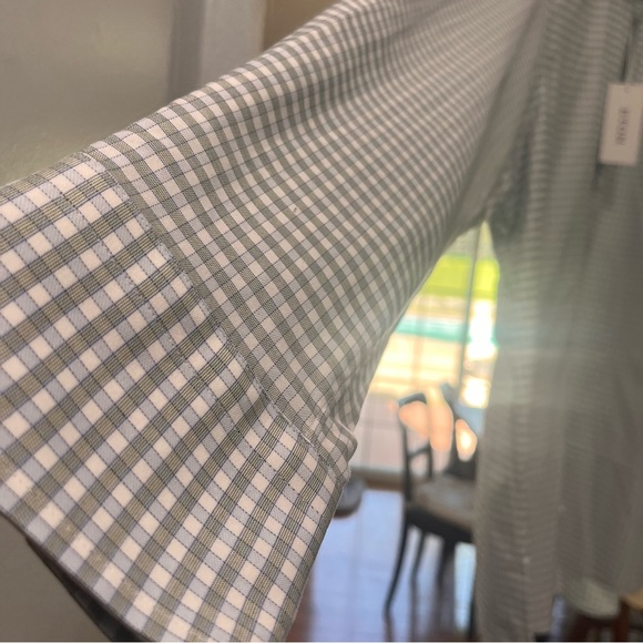 Eton - contemporary Gray Dress Shirt with Gingham Check Pattern 46 / 18 XXL - Picture 4 of 6